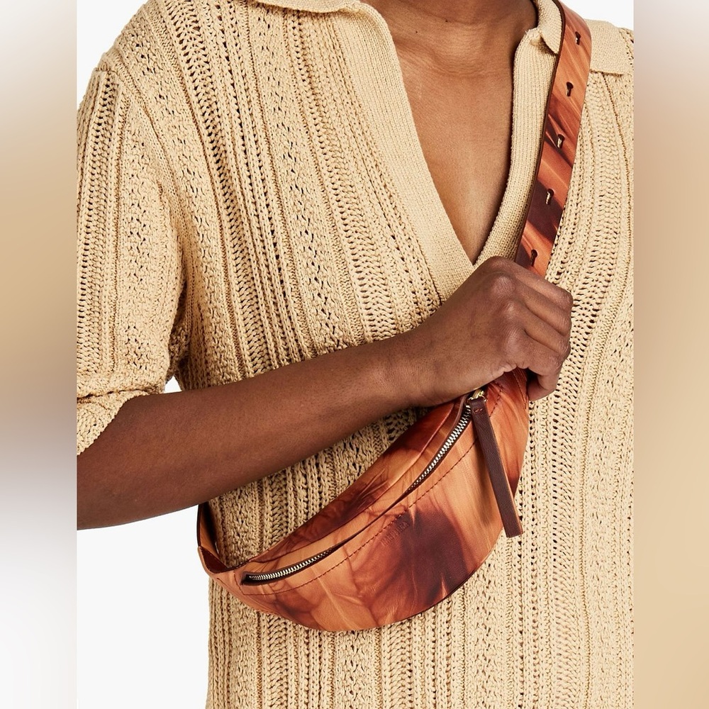 NANUSHKA Tie-dyed vegan leather belt bag